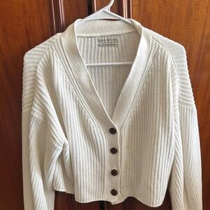 Cream Button-Up Cardigan